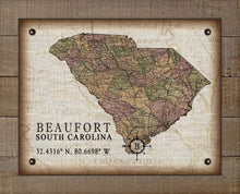 Load image into Gallery viewer, Beaufort South Carolina Vintage Design - On 100% Natural Linen
