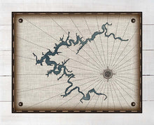 Load image into Gallery viewer, Boone Lake Tennessee Map Design - On 100% Natural Linen
