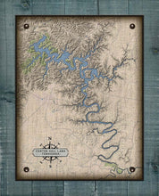 Load image into Gallery viewer, Center Hill Lake Tennessee Map Design - On 100% Natural Linen

