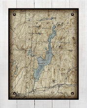 Load image into Gallery viewer, Lake Bomoseen Vermont Map Design - On 100% Natural Linen
