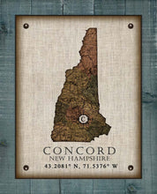 Load image into Gallery viewer, Exeter New Hampshire Vintage Design - Board Mounted Canvas Print
