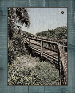 Beach Boardwalk 2  - Board Mounted Canvas Print