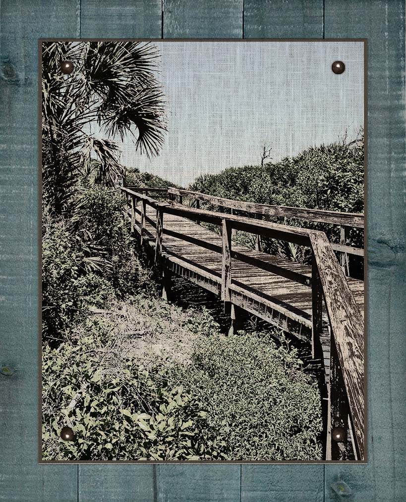 Beach Boardwalk 2  - Board Mounted Canvas Print