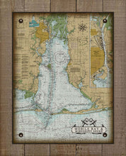 Load image into Gallery viewer, Mobile Bay Nautical Chart - Board Mounted Canvas Print
