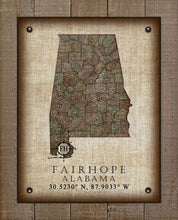 Load image into Gallery viewer, Fairhope Alabama Vintage Design - Board Mounted Canvas Print
