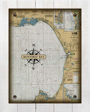 Load image into Gallery viewer, Monterey Bay Nautical Chart - Board Mounted Canvas Print
