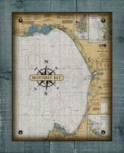 Load image into Gallery viewer, Monterey Bay Nautical Chart - Board Mounted Canvas Print
