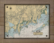Load image into Gallery viewer, Darrien CT Nautical Chart Board Mounted Canvas Print
