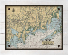 Load image into Gallery viewer, Darrien CT Nautical Chart Board Mounted Canvas Print

