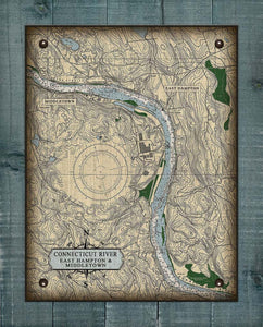 Ct. River (Middletown & East Hampton) Nautical Chart -  Board Mounted Canvas Print