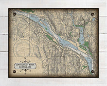 Load image into Gallery viewer, Ct. River (Haddam &amp; Salmon River) Nautical Chart -  Board Mounted Canvas Print
