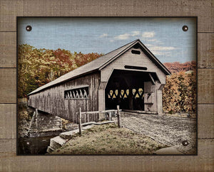 Covered Bridge - Board Mounted Canvas Print