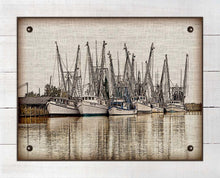 Load image into Gallery viewer, Shrimp Boasts Fleet 2  - Board Mounted Canvas Print
