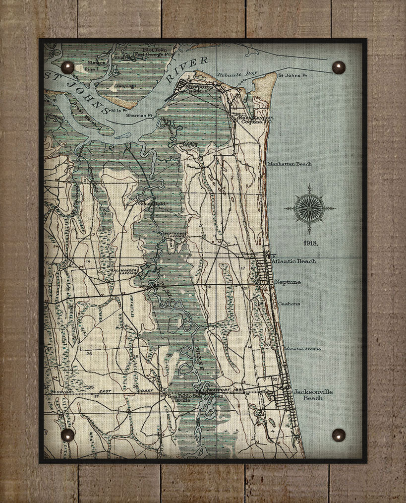 Old Jacksonville Beach Maps Amazon.com: Large Street & Road Map Of
