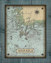 Load image into Gallery viewer, Cedar Key Nautical Chart Board Mounted Canvas Print
