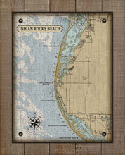 Load image into Gallery viewer, Indian Rocks Beach Nautical Chart Board Mounted Canvas Print
