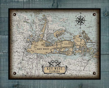 Load image into Gallery viewer, Key West Nautical Chart Board Mounted Canvas Print
