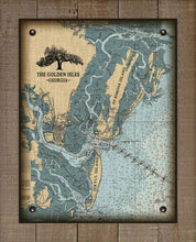 Load image into Gallery viewer, Golden Isles (blue) -Jekyll, St Simons &amp; Sea Island Nautical Chart - Board Mounted Canvas Print
