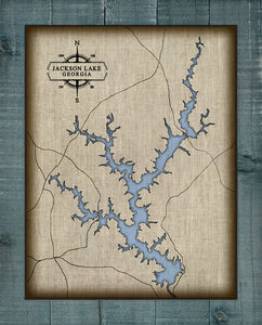 Lake Jackson- Board Mounted Canvas Print