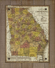 Load image into Gallery viewer, 1864 Georgia Map - Board Mounted Canvas Print
