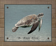 Load image into Gallery viewer, St Simons Sea Turtle - Board Mounted Canvas Print
