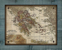 Load image into Gallery viewer, 1800s Greece Map - Board Mounted Canvas Print

