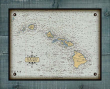Load image into Gallery viewer, Hawaii Nautical Chart Board Mounted Canvas Print
