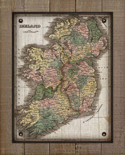 Load image into Gallery viewer, 1800s Ireland Map - Board Mounted Canvas Print
