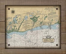 Load image into Gallery viewer, Dennis &amp; Harwich Cape Cod  Nautical Chart Board Mounted Canvas Print
