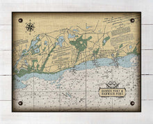 Load image into Gallery viewer, Dennis &amp; Harwich Cape Cod  Nautical Chart Board Mounted Canvas Print
