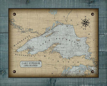 Load image into Gallery viewer, Lake Superior Nautical Chart - Board Mounted Canvas Print
