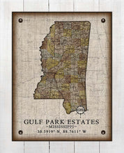 Load image into Gallery viewer, Gulf Park Mississippi Vintage Design - Board Mounted Canvas Print
