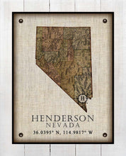 Load image into Gallery viewer, Henderson Nevada Vintage Design - Board Mounted Canvas Print
