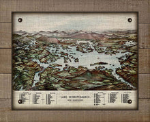 Load image into Gallery viewer, 1900s  Winnipesaukee New Hampshire Map - Board Mounted Canvas Print
