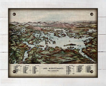 Load image into Gallery viewer, 1900s  Winnipesaukee New Hampshire Map - Board Mounted Canvas Print

