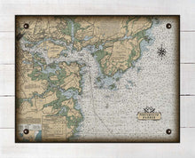 Load image into Gallery viewer, Portsmouth New Hampshire Nautical Chart Board Mounted Canvas Print
