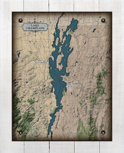 Load image into Gallery viewer, Lake Champlain Map - Board Mounted Canvas Print
