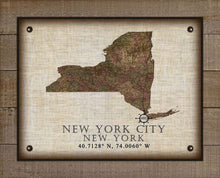 Load image into Gallery viewer, New York City, New York Vintage Design - Board Mounted Canvas Print
