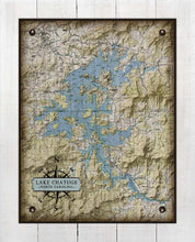 Load image into Gallery viewer, Lake Chatuge North Carolina Map Design   - Board Mounted Canvas Print
