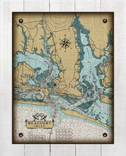Load image into Gallery viewer, Beaufort North Carolina Nautical Chart - Board Mounted Canvas Print
