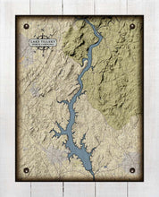 Load image into Gallery viewer, Lake Tillery North Carolina Map Design - Board Mounted Canvas Print
