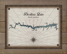 Load image into Gallery viewer, Rhodhiss Lake North Carolina Map Design   - Board Mounted Canvas Print
