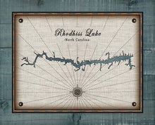 Load image into Gallery viewer, Rhodhiss Lake North Carolina Map Design   - Board Mounted Canvas Print
