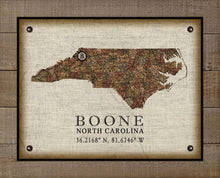 Load image into Gallery viewer, Boone North Carolina Vintage Design - Board Mounted Canvas Print
