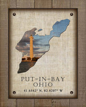 Load image into Gallery viewer, Put-In-Bay Ohio Vintage Design - Board Mounted Canvas Print
