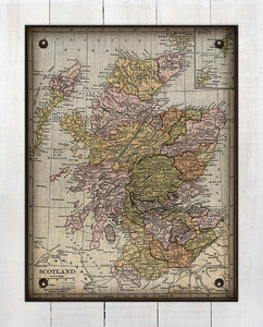 1930 Scotland  Map - Board Mounted Canvas Print