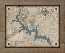 Load image into Gallery viewer, Lake Wateree South Carolina Map Design - Board Mounted Canvas Print
