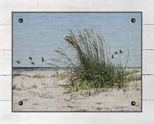 Load image into Gallery viewer, Sea Oats And Pelicans - Board Mounted Canvas Print
