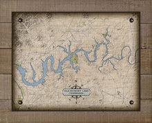 Load image into Gallery viewer, Old Hickory Lake Tennessee Map Design - Board Mounted Canvas Print
