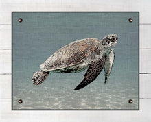 Load image into Gallery viewer, Sea Turtle - Board Mounted Canvas Print
